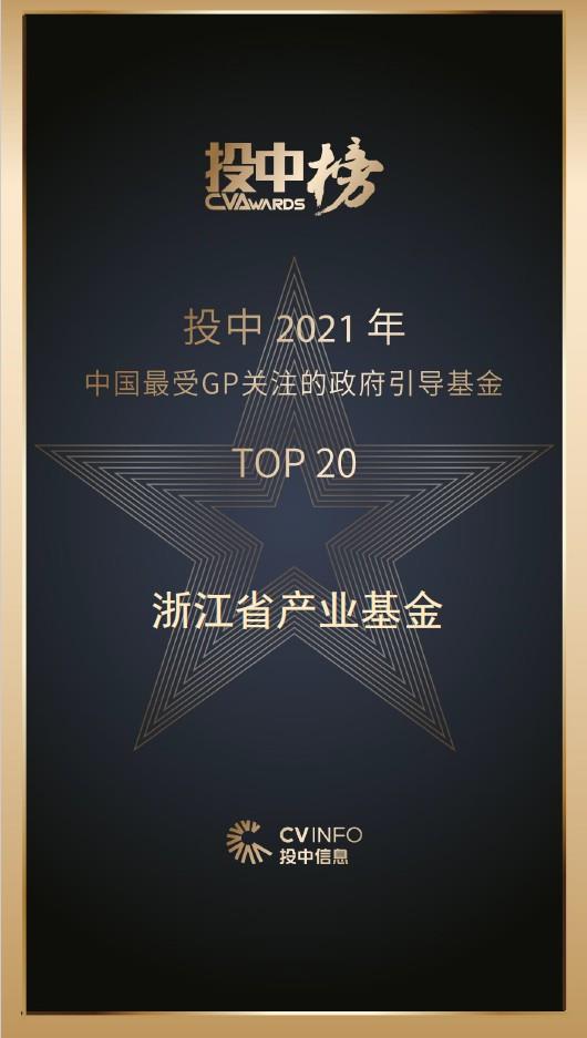 浙江省産業基金
中國最佳私募股權投資引導基金